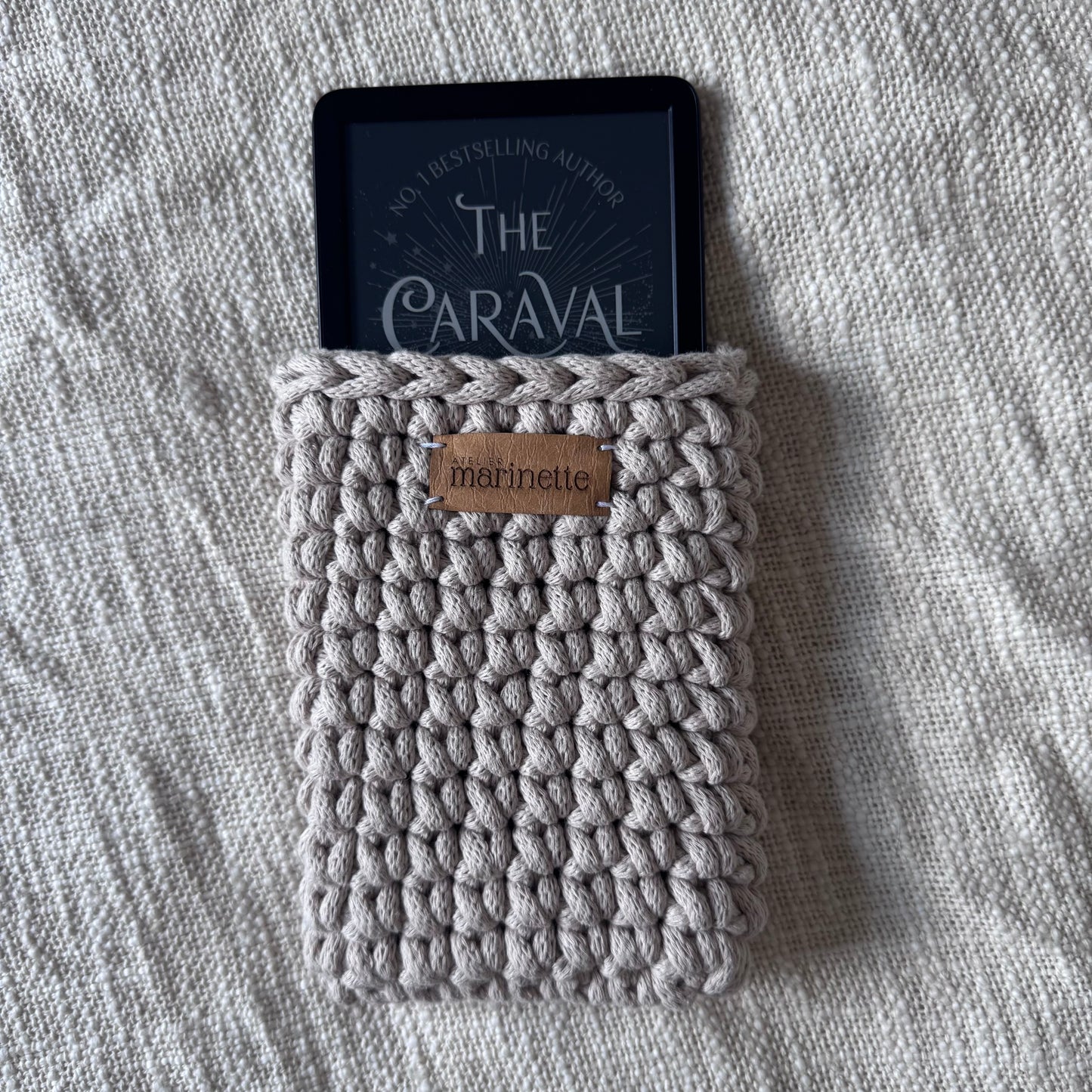 Housse liseuse 6" Kindle/Kobo en crochet artisanal - Modèle CORDALYA
