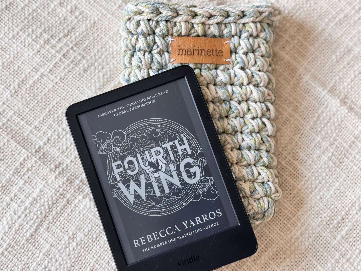 Housse liseuse 6" Kindle/Kobo en crochet artisanal - Modèle FLORENTIS