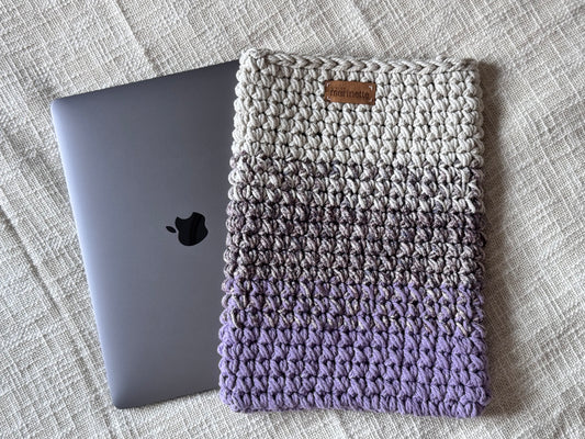 Housse PC/MacBook 13 pouces en crochet artisanal - Modèle MILANOVA