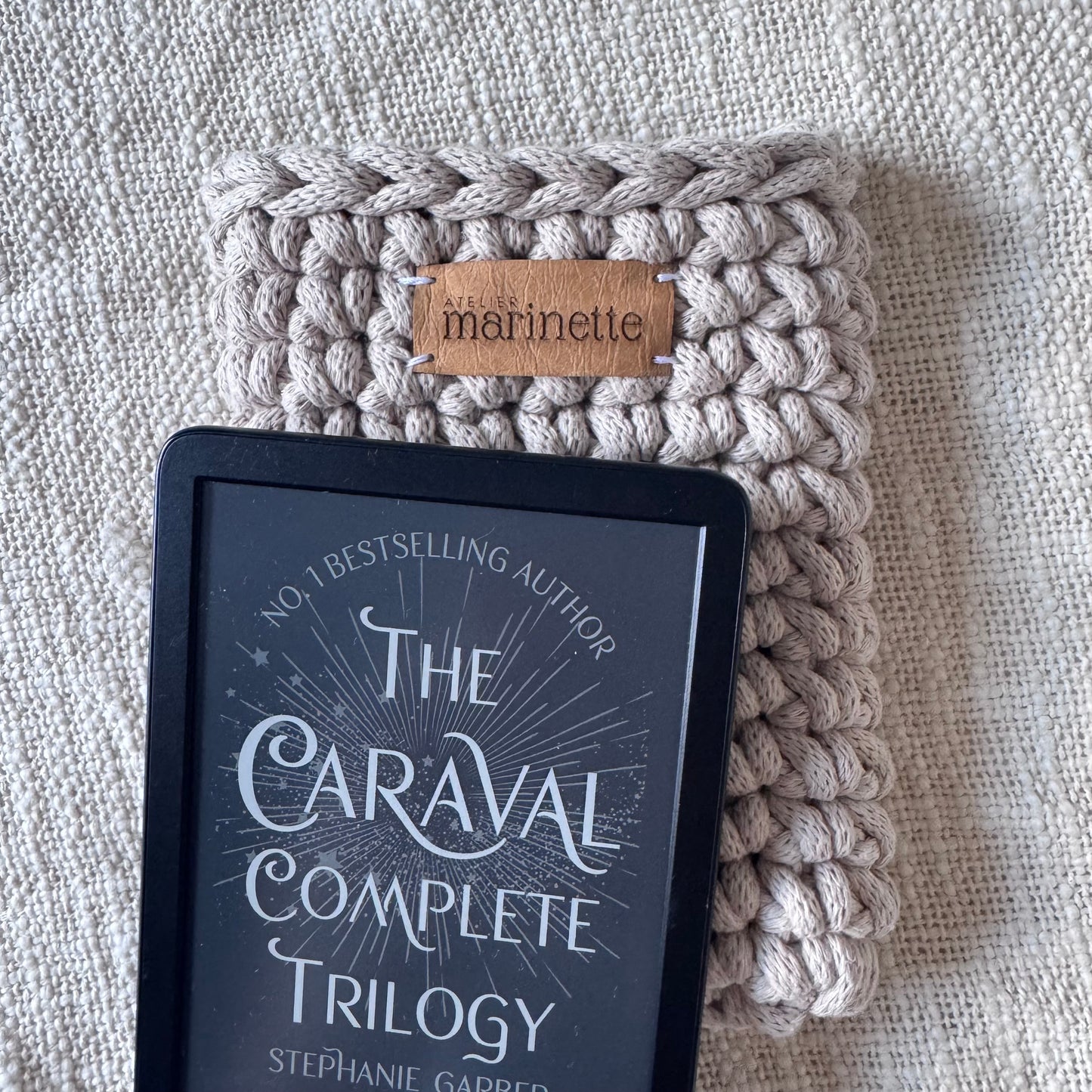 Housse liseuse 6" Kindle/Kobo en crochet artisanal - Modèle CORDALYA