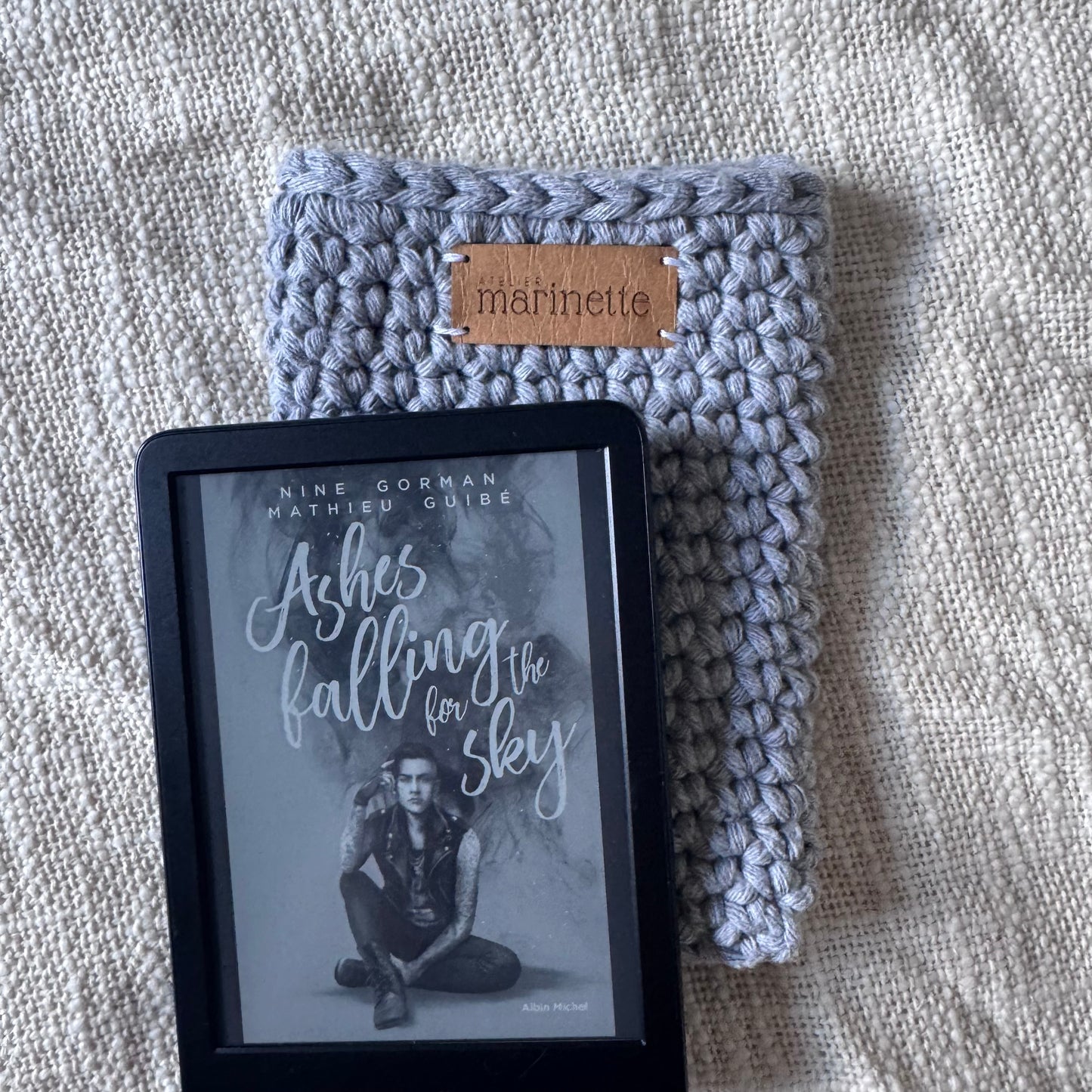 Housse liseuse 6" Kindle/Kobo en crochet artisanal - Modèle MONTELO