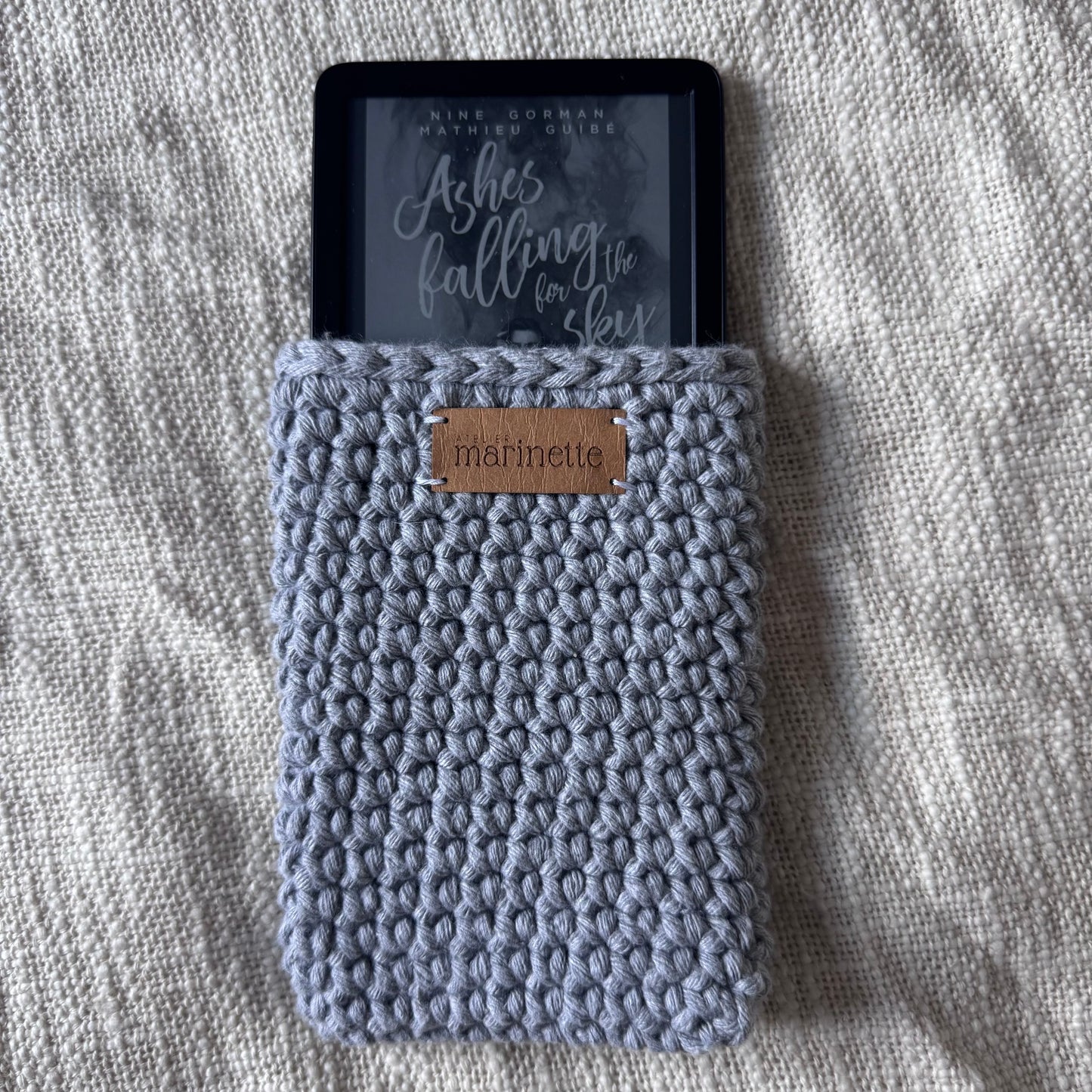 Housse liseuse 6" Kindle/Kobo en crochet artisanal - Modèle MONTELO