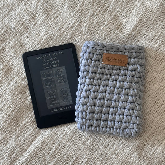 Housse liseuse 6" Kindle/Kobo en crochet artisanal - Modèle LAMINO