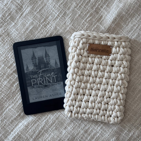 Housse liseuse 6" Kindle/Kobo en crochet artisanal - Modèle RIMAN