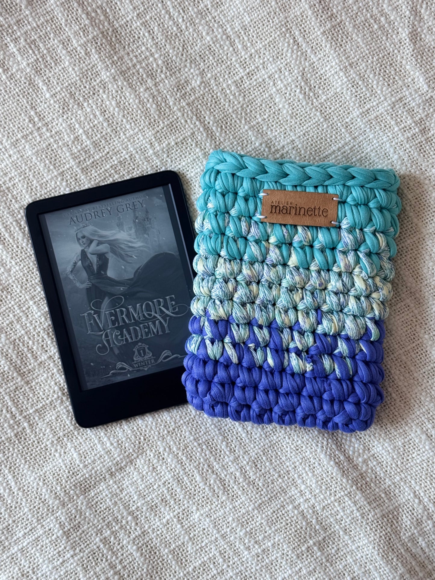 Housse liseuse 6" Kindle/Kobo en crochet artisanal - Modèle JADIRA