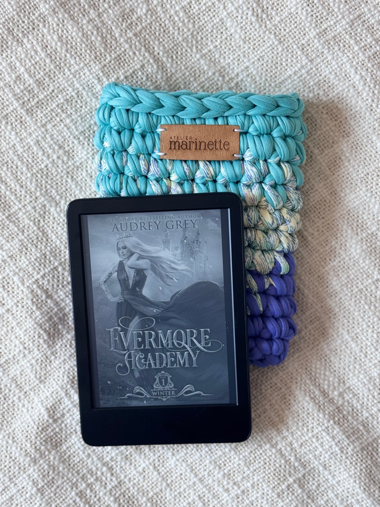 Housse liseuse 6" Kindle/Kobo en crochet artisanal - Modèle JADIRA