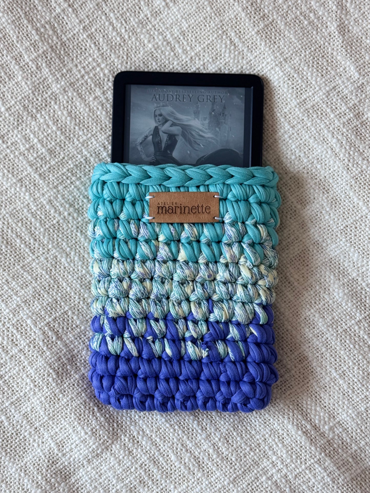 Housse liseuse 6" Kindle/Kobo en crochet artisanal - Modèle JADIRA