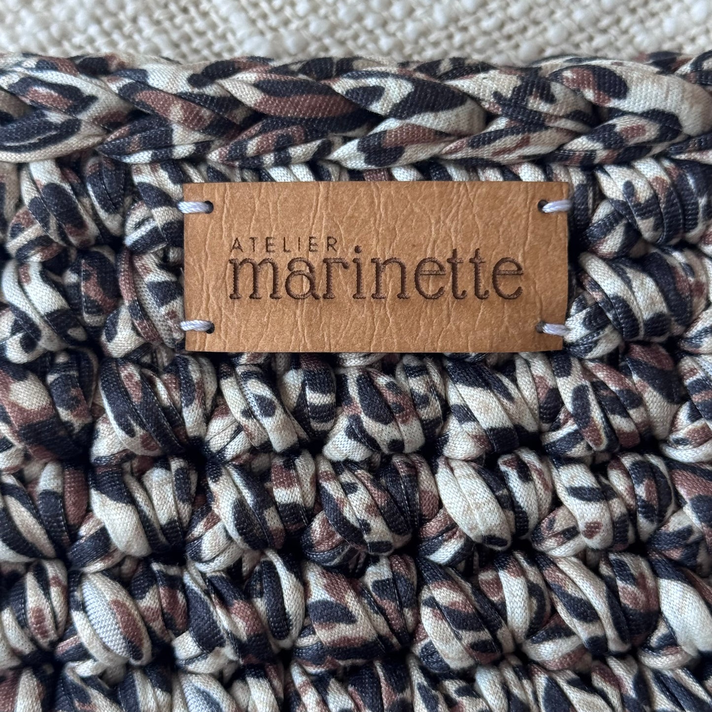 Housse liseuse 6" Kindle/Kobo en crochet artisanal - Modèle LEOPARD
