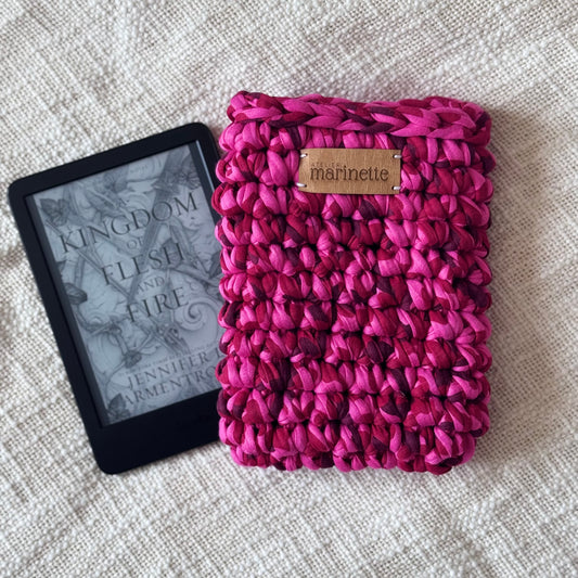 Housse liseuse 6" Kindle/Kobo en crochet artisanal - Modèle TOMALINA