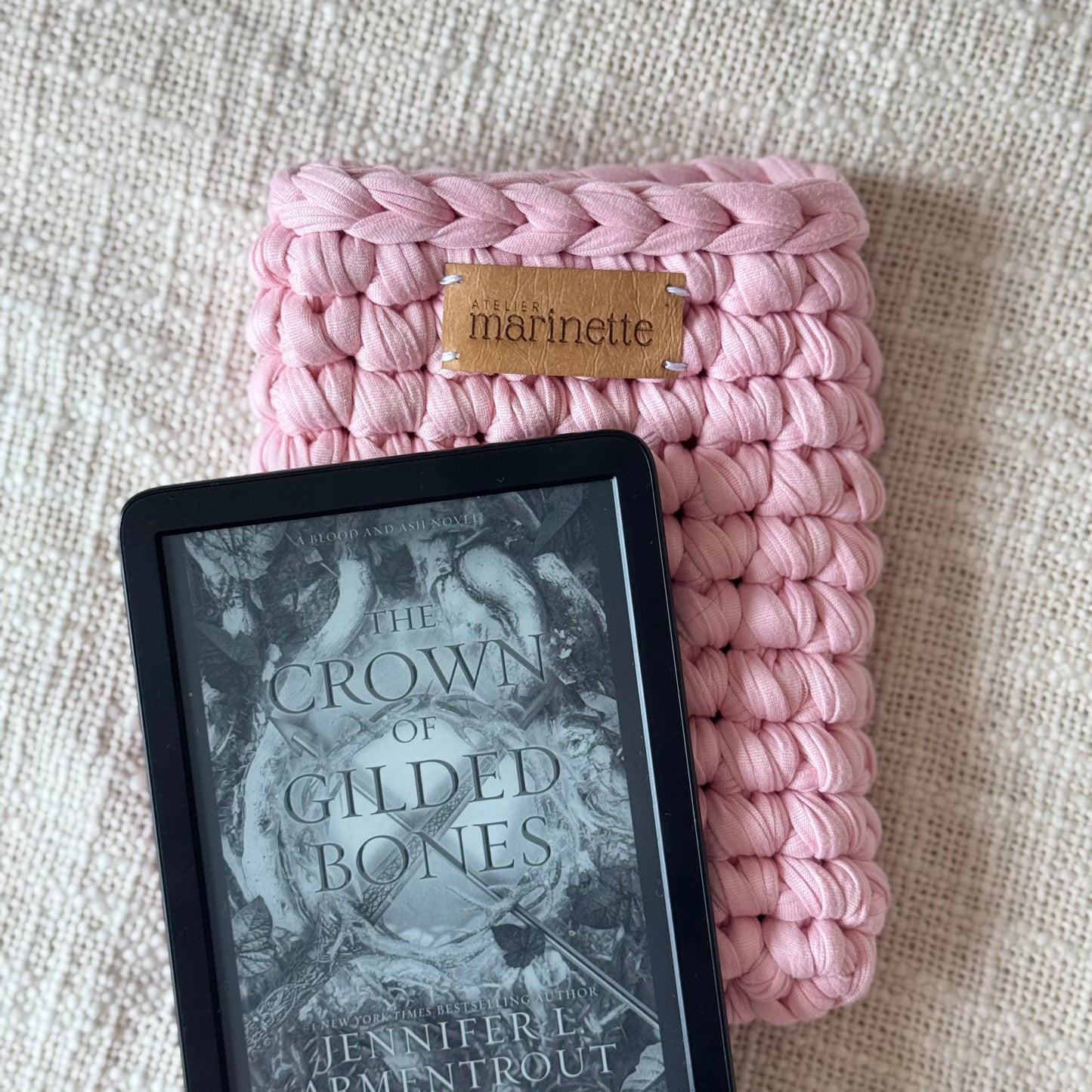 Housse liseuse 6" Kindle/Kobo en crochet artisanal - Modèle KARSINAR
