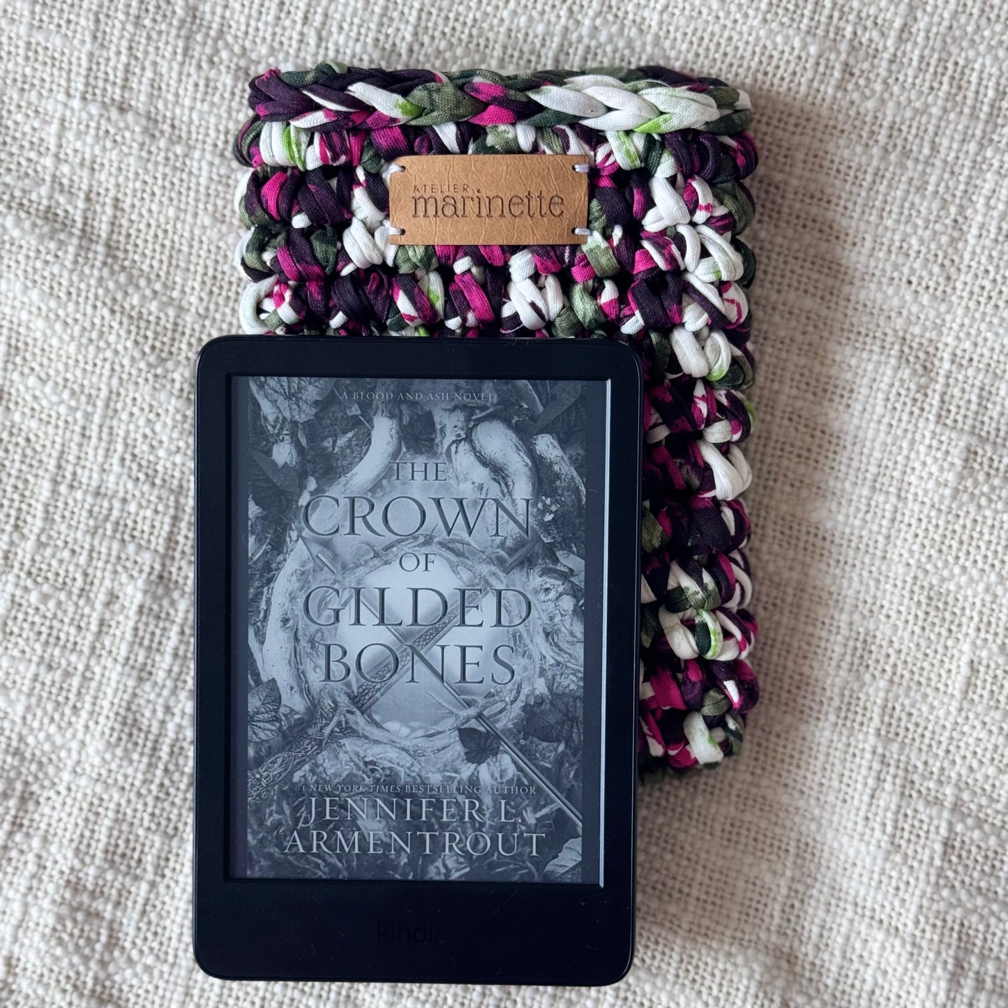 Housse liseuse 6" Kindle/Kobo en crochet artisanal - Modèle MATRIO